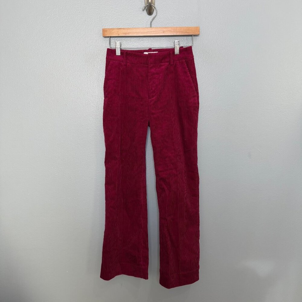 & OTHER STORIES maroon wide leg cord trousers size US 0